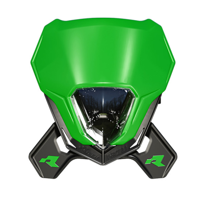 Far  RACETECH V-FACE 2.0 LED Headlight (Black/Green)