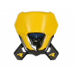 Far  RACETECH V-FACE 2.0 LED Headlight (Black/Yellow) Far  RACETECH V-FACE 2.0 LED Headlight (Black/Yellow)
