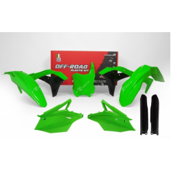 Kit plastice RACETECH Plastic Kit Neon Green/Black Kawasaki KX250F 17-20