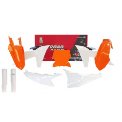Kit plastice RACETECH Plastic Kit KTM 23-25 (OEM Orange/White) Kit plastice RACETECH Plastic Kit KTM 23-25 (OEM Orange/White)