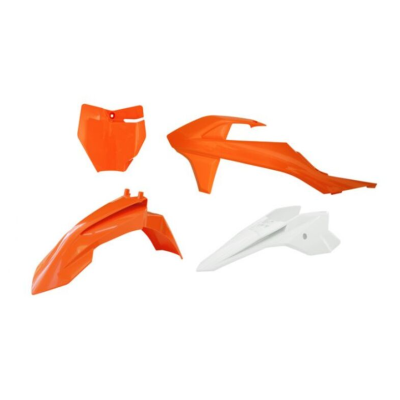 Kit plastice RACETECH Plastic Kit 4 pcs KTM SX 50 16-23 (Orange/White)