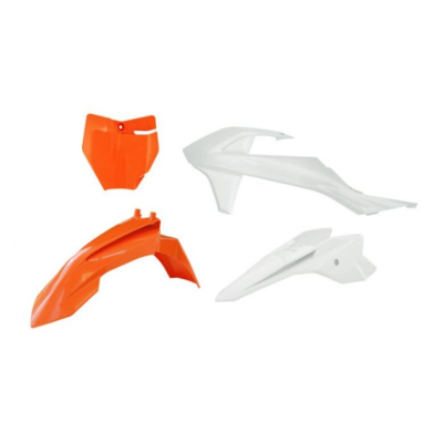 Kit plastice  RACETECH Plastic Kit 4 pcs KTM SX 50 16-23 (Orange/White)