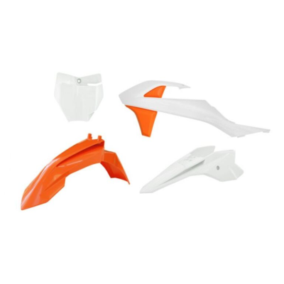 Kit plastice  RACETECH Plastic Kit 4 pcs KTM SX 50 16-23 (Orange/White)