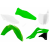 Kit plastice RACETECH Plastic Kit OEM Color (2016) Green/White Kawasaki KX250F 13-16 thumb