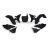 Kit plastice  RACETECH Revolution Replacement Plastics Kit (Black) Yamaha YZ125/250 02-21 thumb