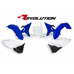 Kit plastice  RACETECH Revolution Replacement Plastics Kit (Blue/White) Yamaha YZ125/250 02-21