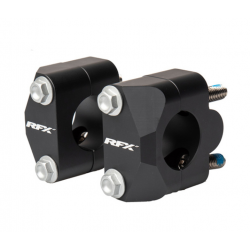 Set de adaptoare pentru ghidon RFX Race Handlebar Adaptor Kit 22.2mm>28.6mm (Black)