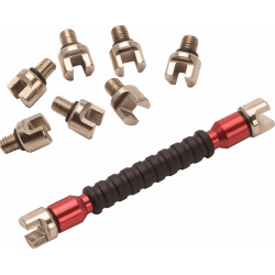 Cheie pentru spițe  RFX Race Interchangeable Multi Tip Spoke Key - RED 5.4mm -> 7.0mm Cheie pentru spițe  RFX Race Interchangeable Multi Tip Spoke Key - RED 5.4mm -> 7.0mm