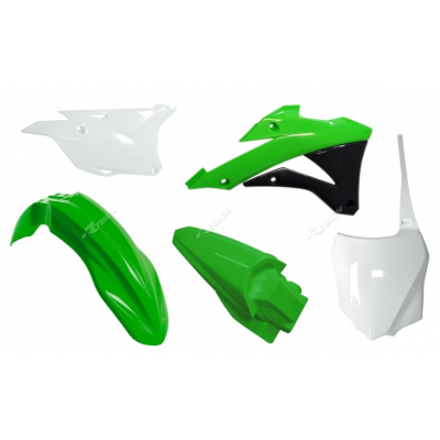 Kit plastice  RACETECH Plastic Kit OEM Color Green/White Kawasaki KX85 14-21