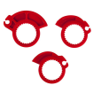 Mansoane  RACETECH R20 Lock On Grips Half Waffle BETA 20 (Red) thumb