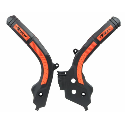 Protectie cadru RACETECH Bi-material Frame Guard Black/Orange KTM 16-18