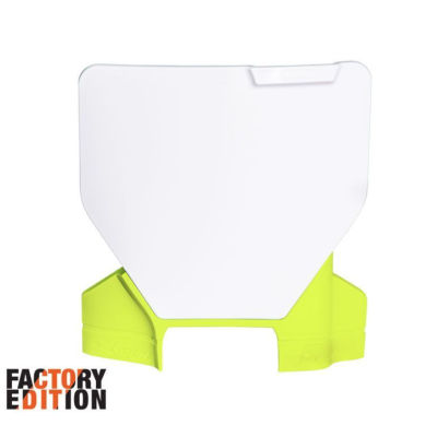 Placa numar  RACETECH Factory Front Number Plate Husqvarna 23-25 (White/Yellow)