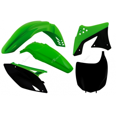 Kit plastice RACETECH Plastic Kit OEM Colour (2012) Green/Black Kawasaki KX-F250 09-12