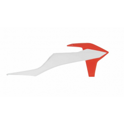 Capace din plastic pentru radiator  RACETECH Radiator Cover KTM 20-23 (White/Orange)