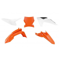 Kit plastic  RACETECH Plastic Kit (Orange/White) KTM SX 50 24-25