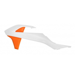 Capace din plastic pentru radiatoare  RACETECH Radiator Scoops (Orange/White) KTM SX 50 16-24