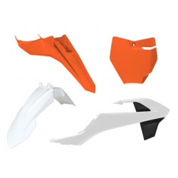 Kit plastice  RACETECH Plastic Kit 4 pcs KTM SX 65 16-24 (White/Orange)