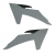 Capace din plastic pentru radiator RACETECH Radiator Scoops KTM 23-24 (Grey) thumb