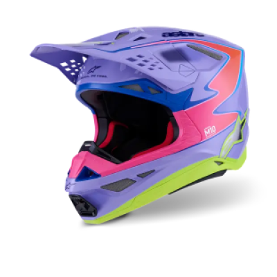 Casca motocross  ALPINESTARS S-M10 JETT PURPLE/PINK