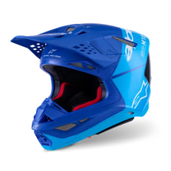 Casca motocross  ALPINESTARS S-M10 FLOOD BLUE/BLK-CARB