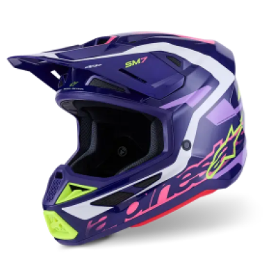 Casca motocross  ALPINESTARS SM7 DEED PURPLE/PINK