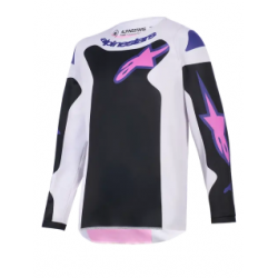 Bluza motocross pentru copii  Alpinestars FLUID GRID BLKACK/GREY/PINK