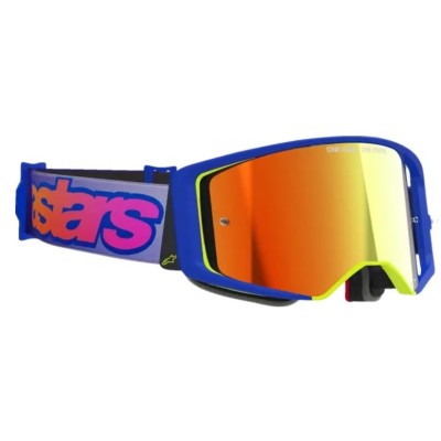 Ochelari motocross ALPINESTARS SUPERTECH VISTA BLUE/YLW/PUR MIRROR-RED