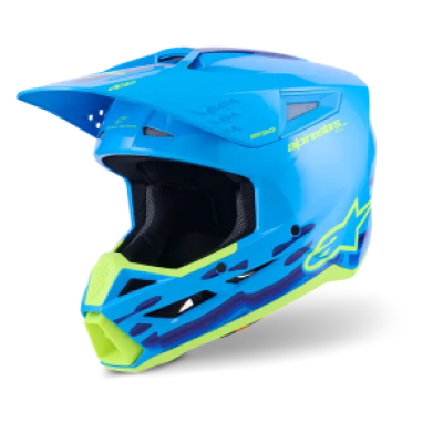 Casca motocross  ALPINESTARS SM3 FORCE CYAN