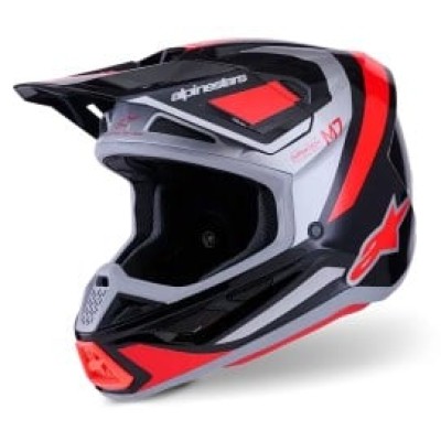 Cizme motocross ALPINESTARS SM7 RISE BLK/RD/SILV