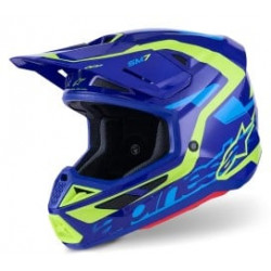 Casca motocross  ALPINESTARS SM7 DEED BLUE/YEL