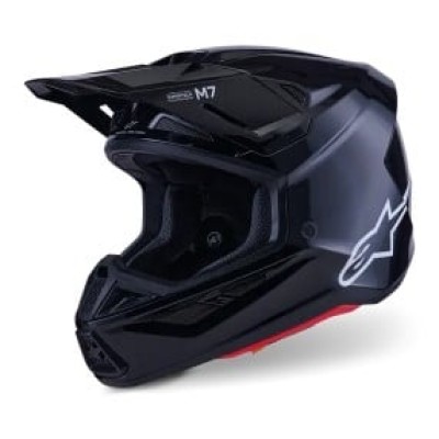 Casca motocross  ALPINESTARS SM7 BLACK-GLOSS