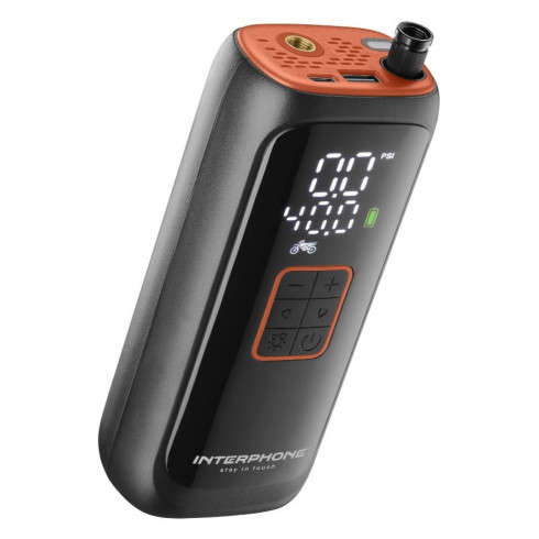 Compresor portabil pentru motocicletă + power bank INT