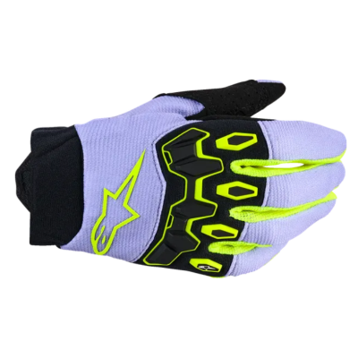 Mănuși motocross pentru copii ALPINESTARS FULL BORE V2 PURPLE/YELLOW