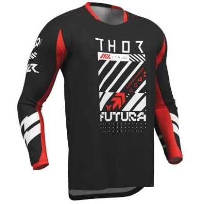 Bluza motocross THOR LAUNCHMODE FUTURA BLK/RED Bluza motocross THOR LAUNCHMODE FUTURA BLK/RED