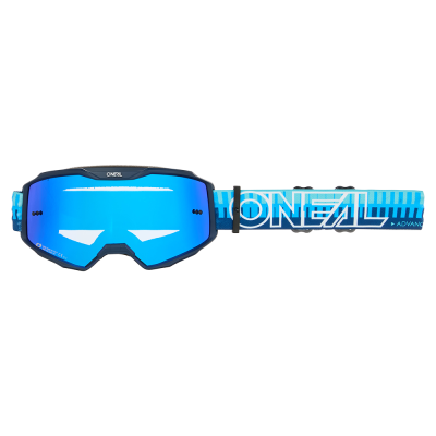 Ochelari motocross O'NEAL B-10 STRIPED BLUE/BLUE - RADIUM BLUE