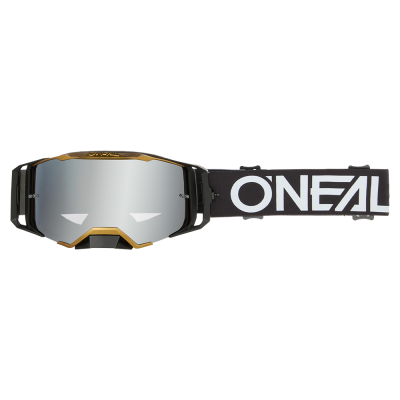 Ochelari motocross  O'NEAL B-33 HEXA BLACK/GOLD - SILVER MIRROR