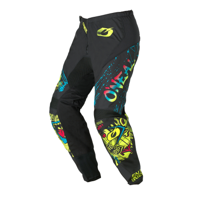 Pantaloni motocross pentru copii O'NEAL ELEMENT RANCID BLACK/NEON YELLOW