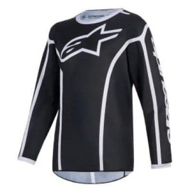  Bluza motocross pentru copii Alpinestars FLUID APEX BLACK/GRAY