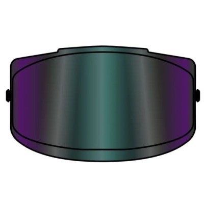 Viziera iridium pentru AIroh Helios - Rainbow