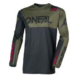 Bluză motocross O`NEAL ELEMENT RACEWEAR BLACK/OLIVE V.26