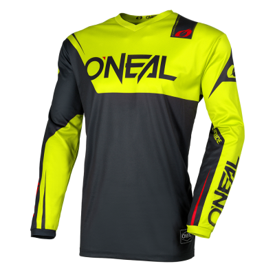 Bluză motocross  O`NEAL ELEMENT RACEWEAR BLACK/NEON YELLOW V.26