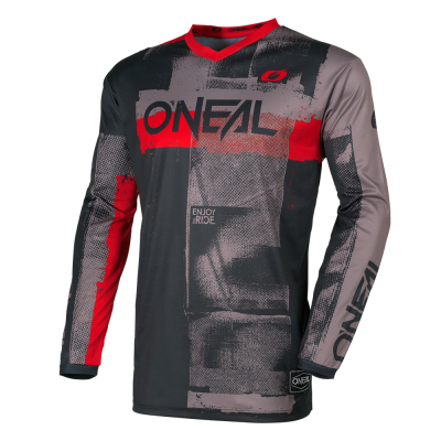 Bluză motocross O`NEAL ELEMENT ROLLER GRAY/RED