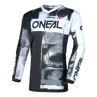 Bluză motocross  O`NEAL ELEMENT ROLLER BLACK/WHITE