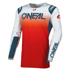 Bluză motocross O'NEAL PRODIGY FIVE FIVE RED/ORANGE/NAVY BLUE