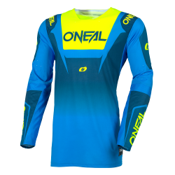 Bluză motocross O'NEAL PRODIGY FIVE FIVE BLUE/NEON YELLOW