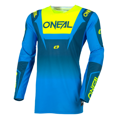 Bluză motocross O'NEAL PRODIGY FIVE FIVE BLUE/NEON YELLOW
