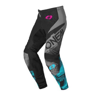 Pantaloni motocross pentru femei O’NEAL ELEMENT ROLLER BLACK/CYAN