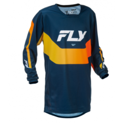 Bluză motocross pentru copii  FLY RACING Kinetic Jugend - Navy/Orange