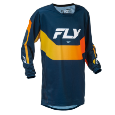 Bluză motocross pentru copii  FLY RACING Kinetic Jugend - Navy/Orange
