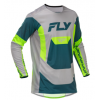 Bluză motocross  FLY RACING Lite- Grey/Lime/Teal